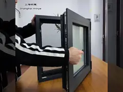 Customized Size Commercial Aluminum Casement Windows Black Aluminum Crank Out Windows