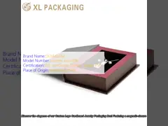Boîte d'emballage de bijoux en carton personnalisé avec fermeture magnétique et impression CMYK