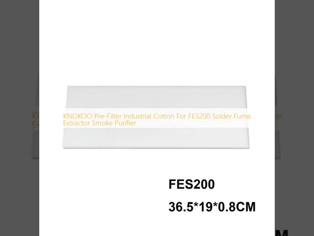 KNOKOO フィルター前工業用綿 FES200 溶接用煙抽出機 煙浄化器