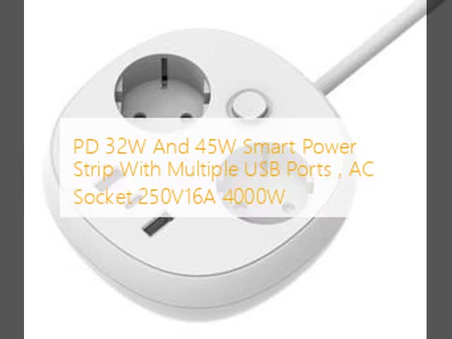 PD 32Wと45W スマート電源ストリップ 多重USBポート,ACソケット 250V16A 4000W