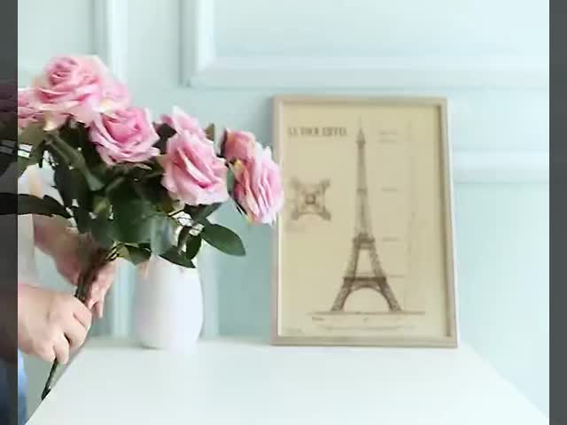 10 フランス様式のシミュレーションバラ束,結婚式飾り花,家庭飾り,シミュレーションバラ束