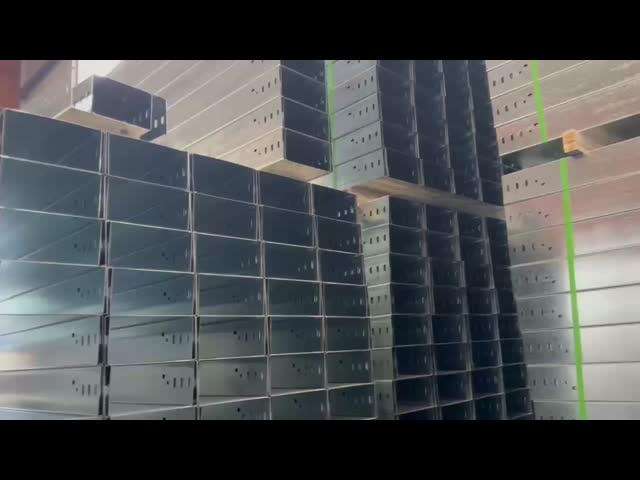 Custom Galvanized Steel Trough Cable Tray Bridge Type for Medium Duty Silver Cable Management