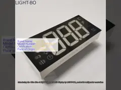 Custom Ultra Blue 3 digit 7 segmen tampilan LED Common Cathode untuk pengontrol kulkas