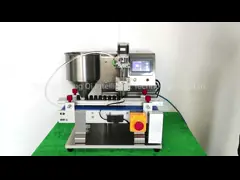 Desktop Conveyor Type cream paste bottle Filling Machine With Q-R pistom pump For Small Batch Bottle Filling