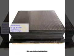 Black round coin moisture proof anti slip and wear-resistant PVC floor mat