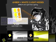 Long Life YAYE Xe máy dẫn lái đèn sương mù 60W Amber And White đèn chiếu