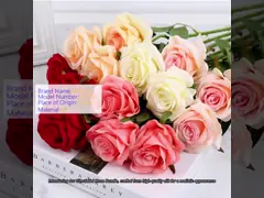 Simulated Rose Single Rose Wholesale Wedding Home Decoration Flower Arrangement Simulated Rose Bundle