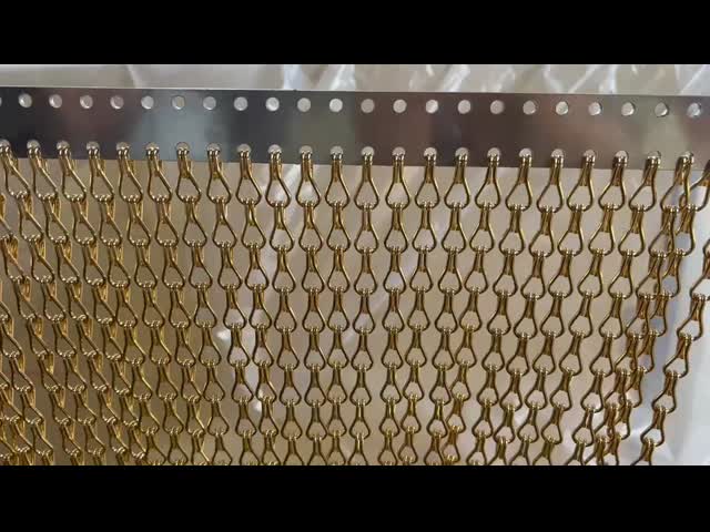 Decorative Aluminum Double Hook Metal Mesh Curtain For Ceiling/Railing /Overlay Surfaces/Sunshades/Cabinet