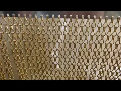 Decorative Aluminum Double Hook Metal Mesh Curtain For Ceiling/Railing /Overlay Surfaces/Sunshades/Cabinet