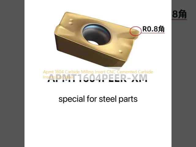 Apmt 1604 Carbide Milling Insert CNC Insertos de Carbide Cementados para Aço