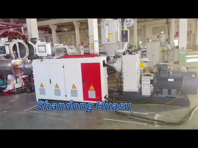 HDPE Solid Wall Pipe Machine Pipe Extrusion Line Omron Temperature Control