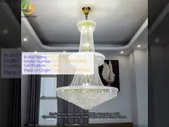 JYLighting Luxury Large LED Chandelier Contemporary Magnificent Crystal Pendant Light per casa e ristorante