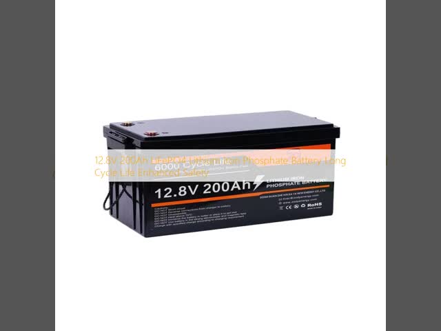 12.8V 200Ah LiFePO4 Lithium Iron Phosphate Battery Long Cycle Life Enhanced Safety