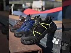 Summer Men'S Flying Knit Industrial Footwear Steel Plate Steel Toe Work Shoes