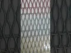 18 มิลลิเมตร Warp Pitch อลูมิเนียมตกแต่ง Wire Mesh Grilles สําหรับประตูตู้