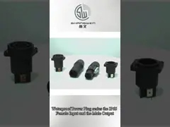 IP65 Bảng ngoài lắp đặt ổ cắm điện 3-Pin Male Audio Connector với màn hình LED 20A Chassis Socket cho các giải pháp điện âm thanh