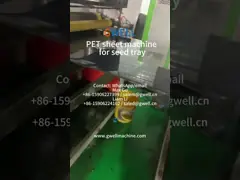 Máquina de extrusão de folhas de PET de material 100% reciclado para bandeja de sementes