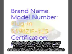 Plug In 5398ZIF-325 Azimuth Carrier Test Socket 3.3in 85mm Azimuth Socket