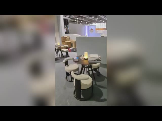 OEM/ODM Custom Elegant Solid Wood Frame Desk and Chair Collection Solution Set for Dining Rooms