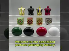 Exquisite Black / Gold Crown Shaped Diamond Zamak Perfume Caps For Standard Bottle Necks