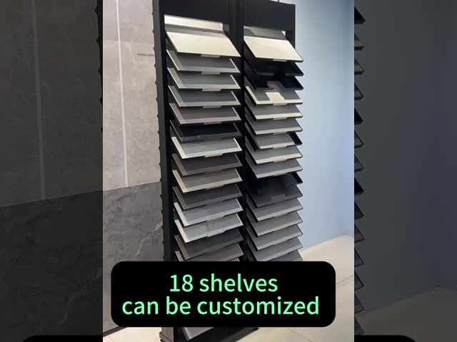 Freestanding Tower Stone Display Stand 400 X 300mm With Shelves