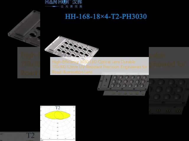 高効率の3030 LED 光学レンズ 耐久性 170x100.52mm 紫外線耐性 高精度道路照明レンズ