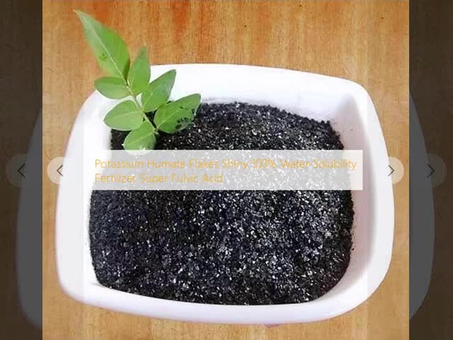 Potassium Humate Flakes Shiny 100% Water Solubility Fertilizer Super Fulvic Acid