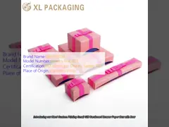 Impression personnalisée dure Petite boîte en carton cadeau tiroir en papier avec arc pour l'emballage de bijoux