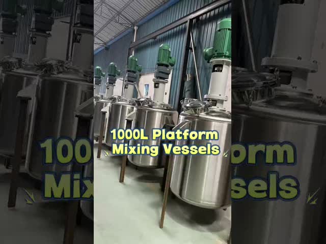 Fixed Platform Coating Production Line 1000L - 5000L Paint Mixing Vessels / Tanks