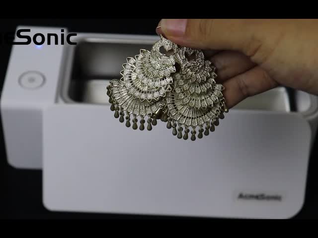 SUS304 Ultra-sônico Mini Jewelry Cleaner Limpeza com água quente personalizada