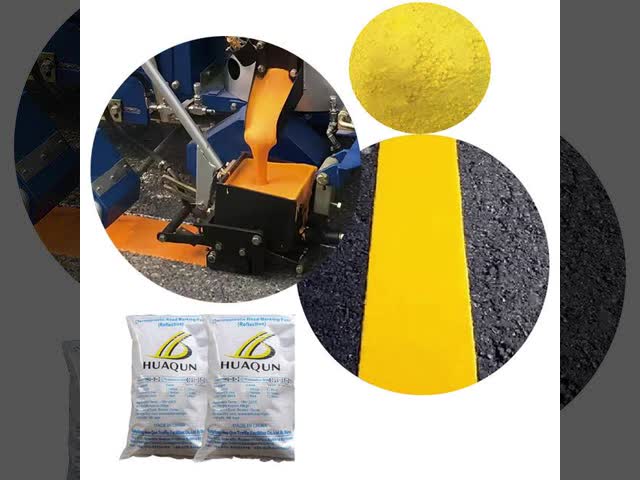 ホットメルト 熱プラスチック道路マーク 塗料 黄色 色 滑らかで流れる