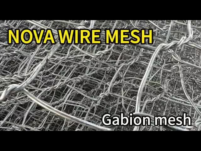 Silvery High Tension 60x80mm Galfan Coated Gabion Wire Mesh As Retaining Wall