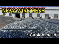 Silvery High Tension 60x80mm Galfan Coated Gabion Wire Mesh As Retaining Wall