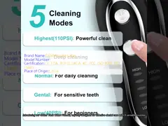 China Smart Oral Irrigator Water Flosser Waterproof IPX7 With 0.3L Tank supplier
