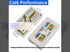 Cat6 Cat5E IDC 4 couples/8 voies de jonction boîte 8P8C - coupleur de câble en ligne - prise de terminaux