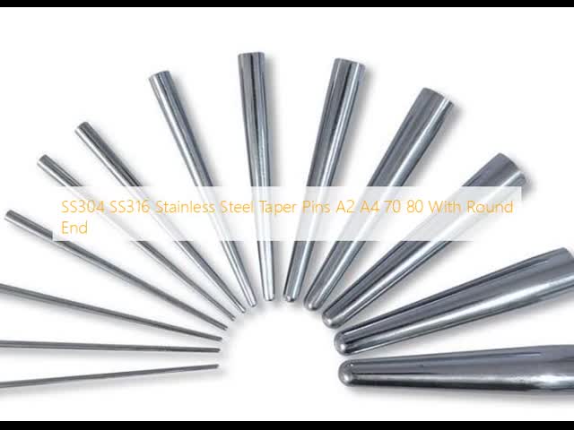 SS304 SS316 ステンレス鋼 角型ピン A2 A4 70 80 丸い端