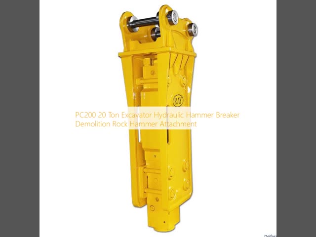 PC200 20 Ton Excavator Attachments Hydraulic Hammer Breaker Demolition Rock Hammer video