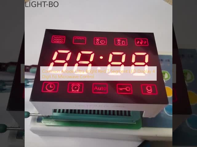 共通アノード超明るい赤7セグメントLEDディスプレイ 4桁のマイクロ波制御