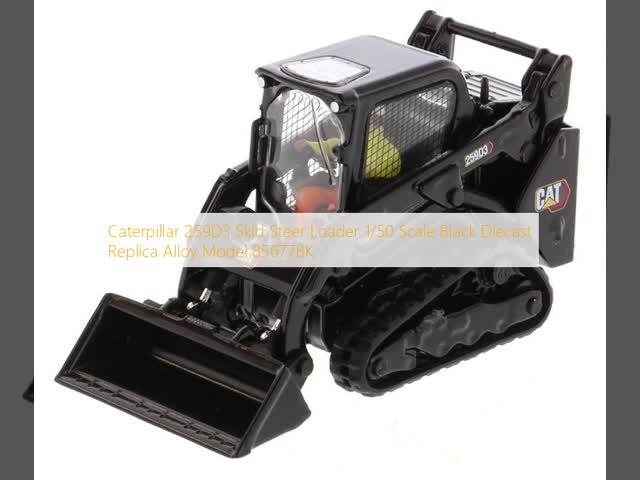 Caterpillar 259D3 Skid Steer Loader 1/50 Scale Black Diecast Replica Alloy Model 85677BK
