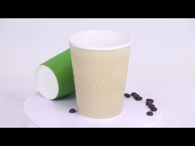 エコフレンドリー リップル ウォールペーパーカップ 300ml 8オンス リップルカップ 顧客ロゴ