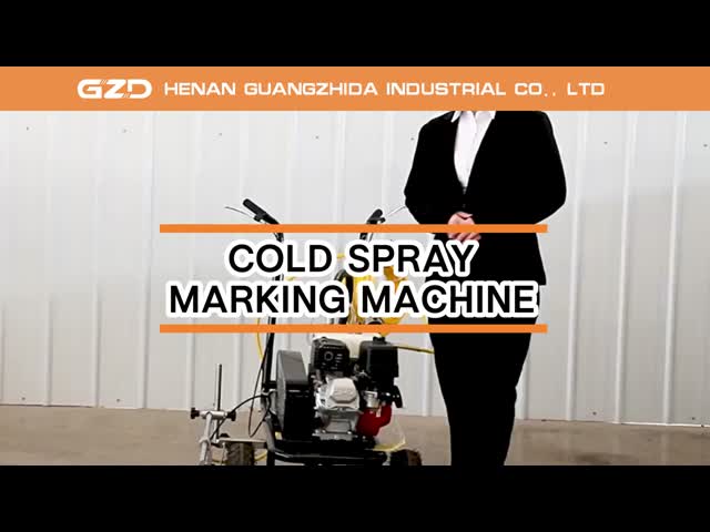 Cold spray floor marking machine
