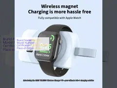 2025 Latest Wireless Charger For Apple Watches ABS+PC 2W Mini Power Bank Support Harging Iwatch