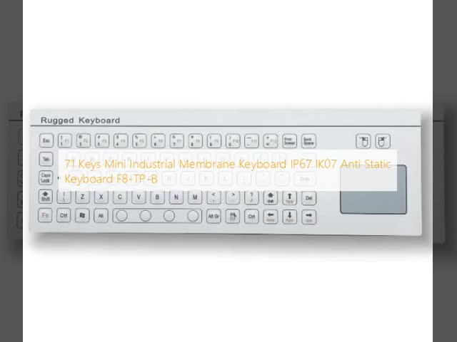 71キー ミニ産業用膜キーボード IP67 IK07 反静的キーボード F8-TP-B