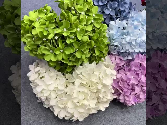 人工花の葉のホルテンジア 結婚式の花の飾り 結婚式の標識の飾り 家庭向け