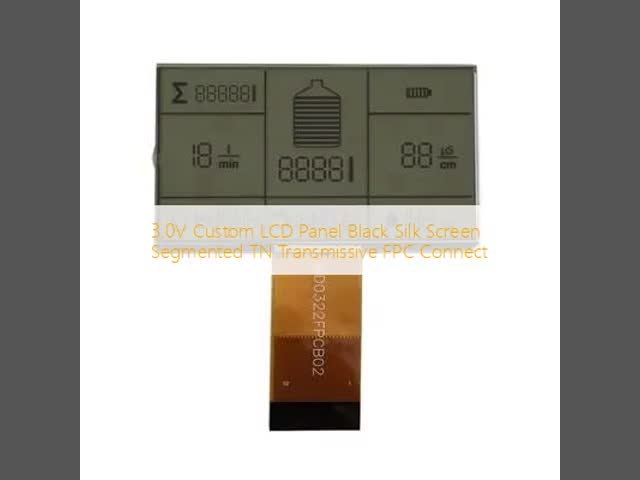 3.0V Custom LCD Panel , Segmented LCD Display TN Transmissive FPC Connect