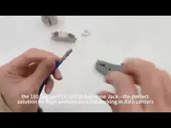 Poinçon vers le bas Jack trapézoïdal RJ45 de ftp Cat6 OEM/ODM métalliques de couleur de 180 degrés