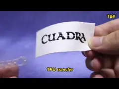 Schermo trasparente lavabile della BV TPU che stampa le etichette dell'abbigliamento