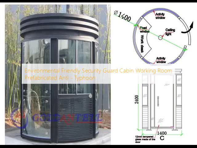 Environmental Friendly Security Guard Cabin Working Room Prefabricated Anti - Typhoon
