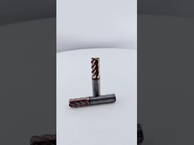 4 フルート・カービッド 牛鼻・カービッド・エンド・ミール D12mm TiSiN コーナー半径 45° ヘリックス・アングル