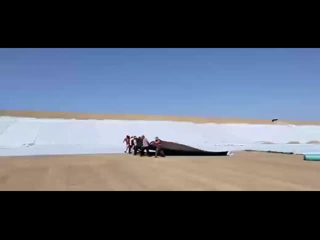 2層と1つのフィルム 貯水池 漏れ管理 埋立地の排水処理における複合地膜